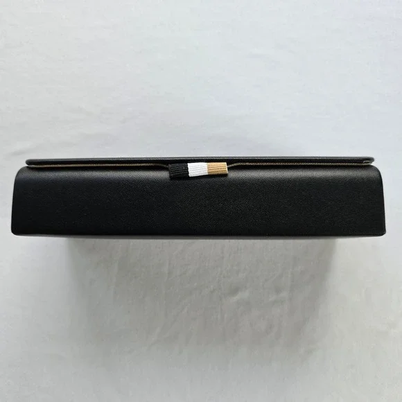 🆕️ BOSS‎ Black Leather Eyeglass Case with Cleaning Cloth "Be Your Own Boss" - Picture 2 of 6